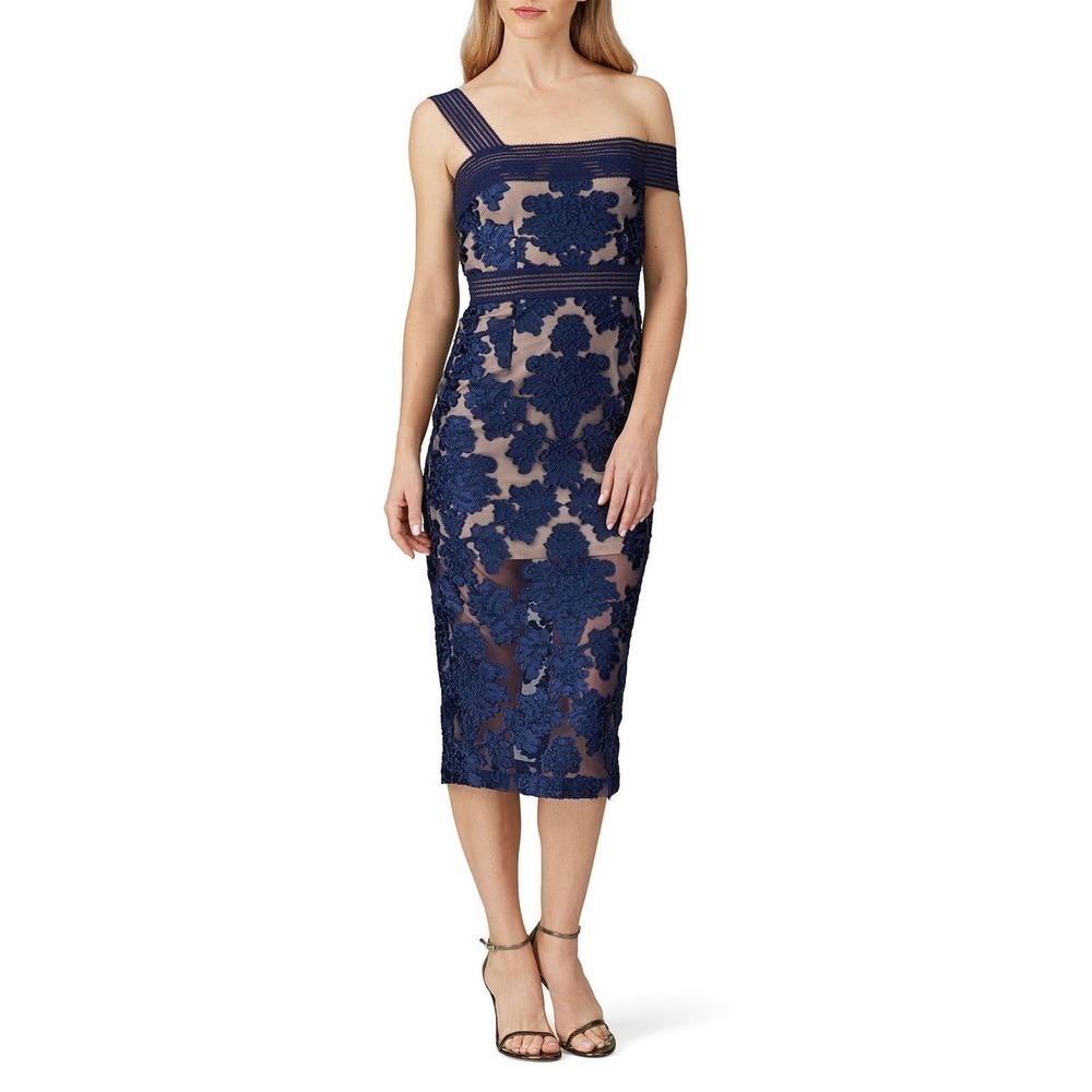 Alice Mccall Magic Moonlight Dress Blue Floral Velvet Midi 8